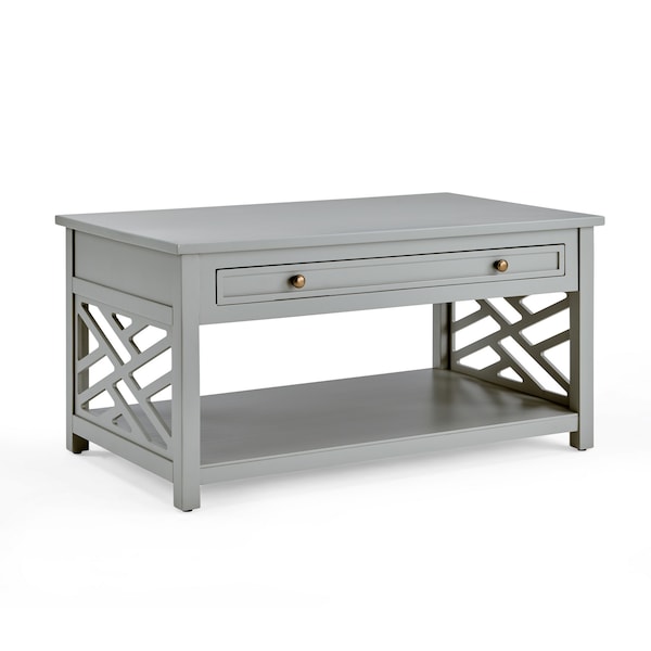 Alaterre Furniture 36 X 22 X 18, Pine with Composite Wood Top, Gray ANCT1340 - main
